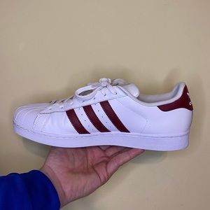 Adidas Burgundy Shell Toes